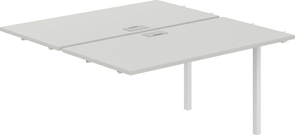 Изображение товара Комплект столов модульных Norden 280х143.8х75 / SG.215.SH.44.WH (белый/серый бархат)