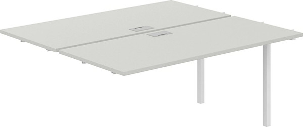 Изображение товара Комплект столов модульных Norden 320х143.8х75 / SG.216.SH.44.WH (белый/серый бархат)