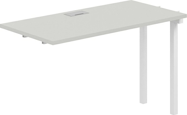 Изображение товара Стол модульный Norden s-b-s 240х60х75 / SG.261.SH.44.WH (белый/серый бархат)