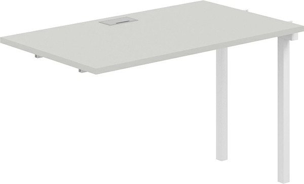 Изображение товара Стол модульный Norden s-b-s 240х70х75 / SG.262.SH.44.WH (белый/серый бархат)