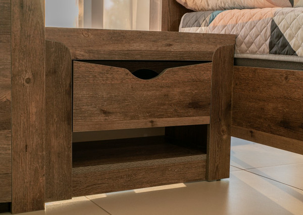 Изображение товара Прикроватная тумба Олмеко Лючия 33.12 (кейптаун/венге/белый)