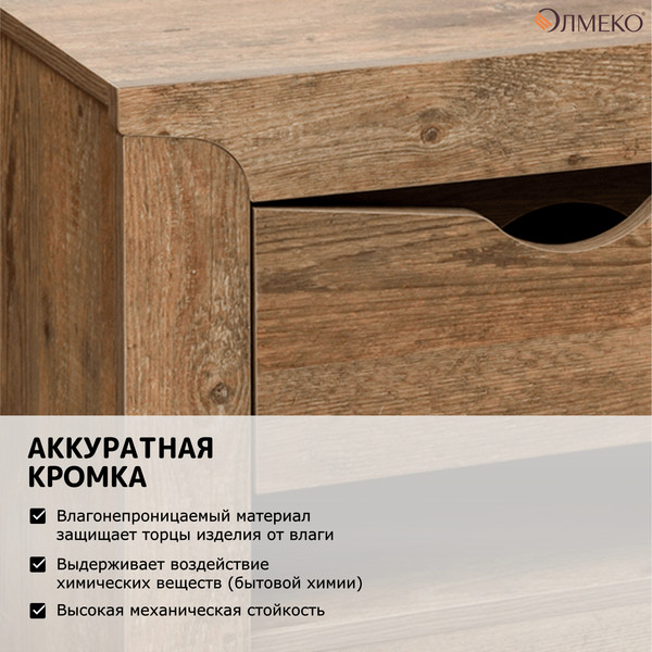 Изображение товара Прикроватная тумба Олмеко Лючия 33.12 (кейптаун/венге/белый)