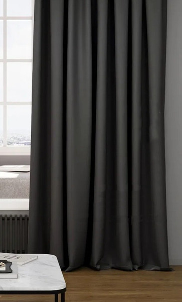 Изображение товара Комплект штор КронасМАрт Блэкаут 200x250 (2шт, антрацит)