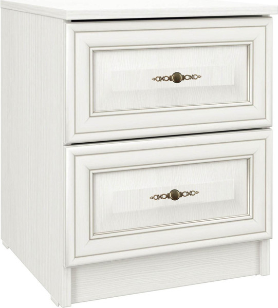 Изображение товара Прикроватная тумба Олмеко Габриэлла 06.34 (вудлайн кремовый/сандал белый/аруша венге патина/латунь)