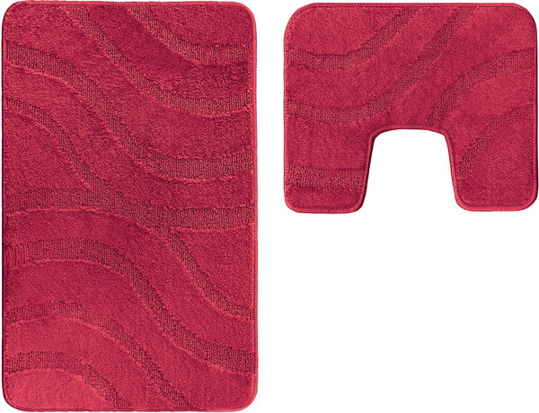 Изображение товара Набор ковриков для ванной и туалета Maximus Symphony 2577 (50x80/40x50, бургунди)