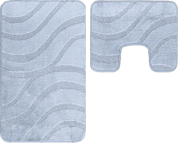 Изображение товара Набор ковриков для ванной и туалета Maximus Symphony 2522 (50x80/40x50, нежно-голубой)