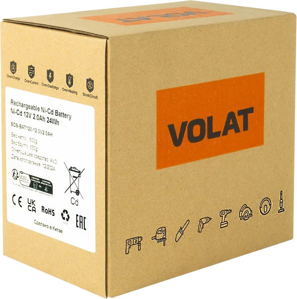 Изображение товара Аккумулятор для электроинструмента VOLAT VT-BOS-BAT120-12.0V2.0AH (для Bosch)