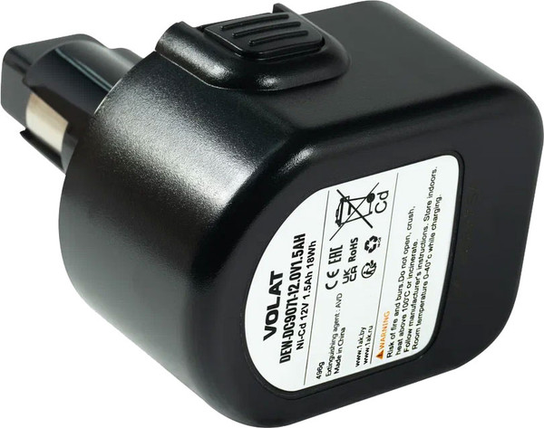 Изображение товара Аккумулятор для электроинструмента VOLAT VT-DEW-DC9071-12.0V1.5AH (для DeWalt)