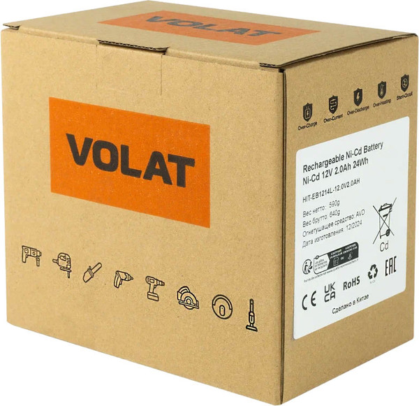 Изображение товара Аккумулятор для электроинструмента VOLAT VT-EB1214L-2 (для Hitachi)