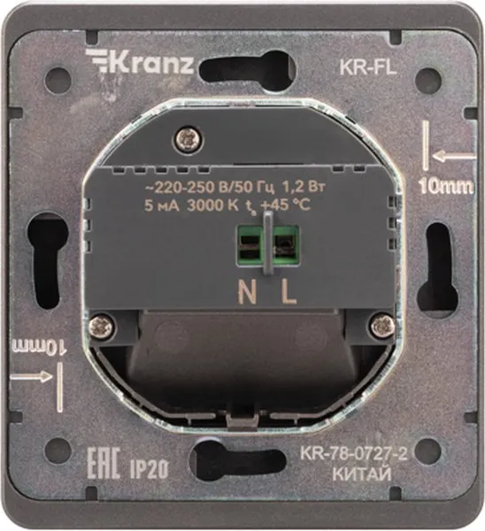 Изображение товара Встраиваемая подсветка Kranz Round KR-78-0727-2 (титан)