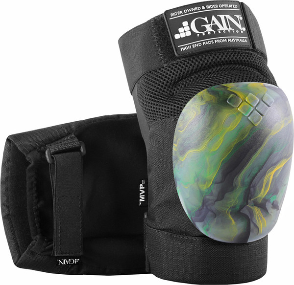 Изображение товара Наколенники защитные GAIN The MVP Hard Shell Knee Pads 03-001301 (р.XS/S, золотой/зеленый)