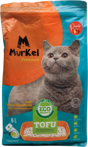 Изображение товара Наполнитель для туалета Murkel Tofu / MR-064 (2.6кг, персик)