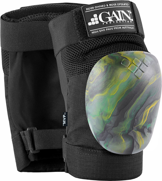 Изображение товара Наколенники защитные GAIN The MVP Hard Shell Knee Pads 03-001302 (р.M/L, золотой/зеленый)