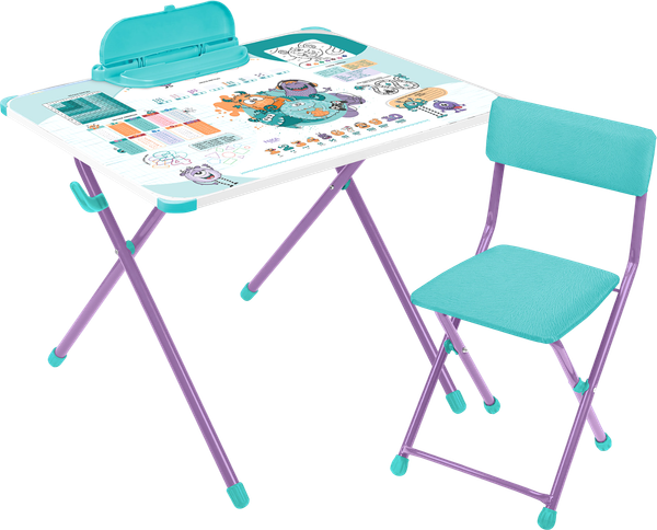 Изображение товара Комплект мебели с детским столом Ника Математика с монстриками / NK-75/ММ