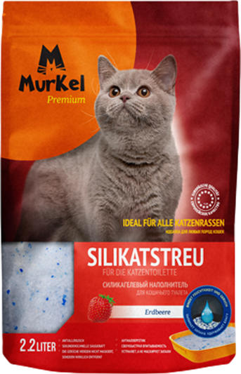 Изображение товара Наполнитель для туалета Murkel Силикагелевый / MR-006 (1кг, клубника)