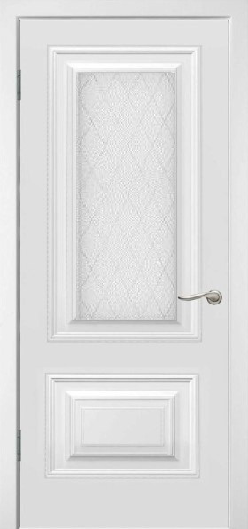 Изображение товара Дверь межкомнатная Bafa К2 остекленная 90х200 (эмалит белый/витраж)