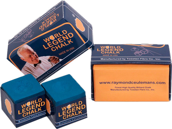 Изображение товара Мел для бильярда Van Ooy Billiard Supllies Raymond Ceulemans World Legend 03877 (2шт, синий)