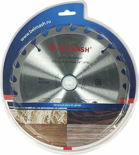 Изображение товара Пильный диск БЕЛМАШ 210x2.2/1.6x30 24T / RD162A