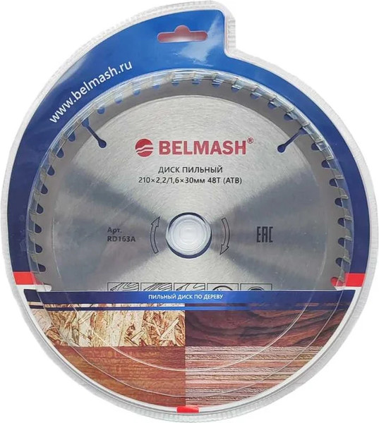 Изображение товара Пильный диск БЕЛМАШ 210x2.2/1.6x30 48T / RD163A