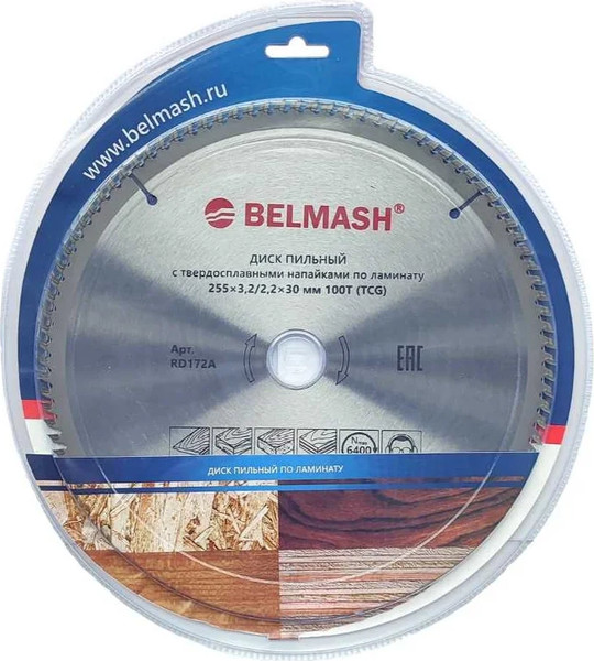 Изображение товара Пильный диск БЕЛМАШ 255x3.2/2.2x30 100T / RD172A