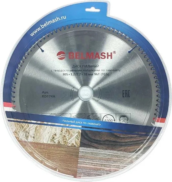 Изображение товара Пильный диск БЕЛМАШ 305x3.2/2.2x30 96T / RD174A