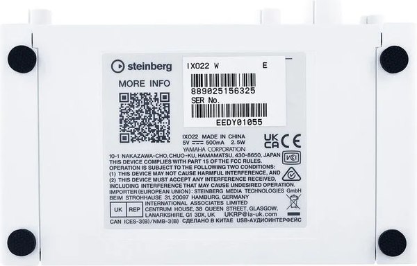 Изображение товара Аудиоинтерфейс Steinberg IXO22 (белый)