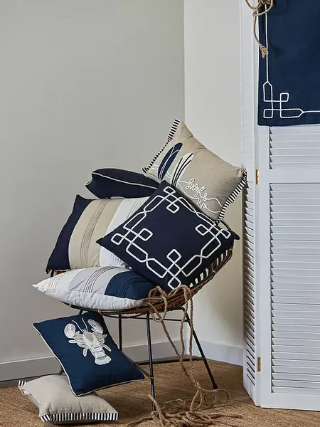 Изображение товара Подушка декоративная Tkano Navy mood Sea treasures / TK25-CU0004 (45x45)