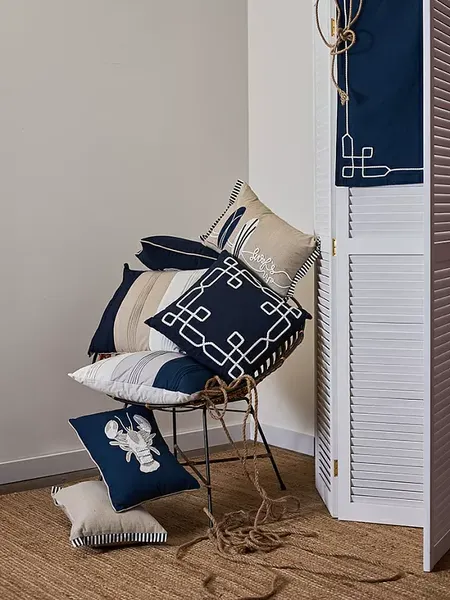 Изображение товара Подушка декоративная Tkano Navy mood Sea treasures / TK25-CU0004 (45x45)