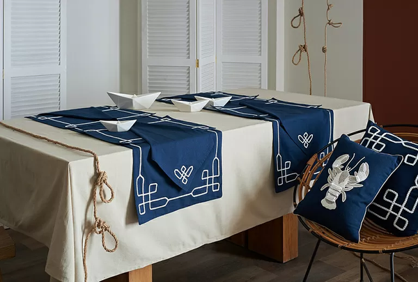 Изображение товара Дорожка на стол Tkano Sea treasures / TK25-TR0001 (Navy story, 45x150см)