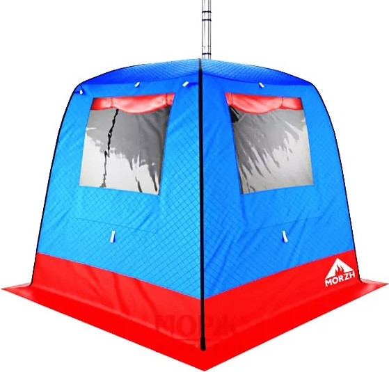 Изображение товара Палатка-баня MORZH 2 окна (синий/красный)