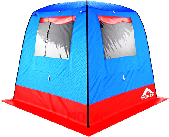 Изображение товара Палатка-баня MORZH 2 окна (синий/красный)