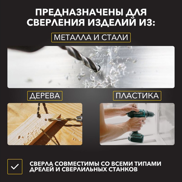 Изображение товара Набор сверл Kranz KR-91-0639