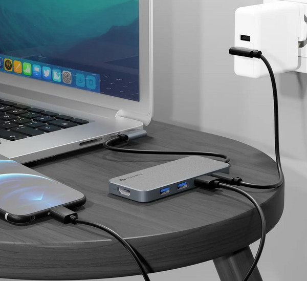 Изображение товара Док-станция для ноутбука Lyambda LC129 (серый)