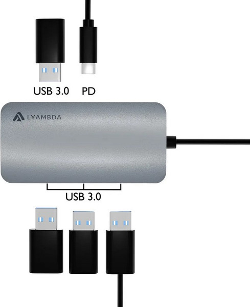Изображение товара Док-станция для ноутбука Lyambda LC118 (серый)
