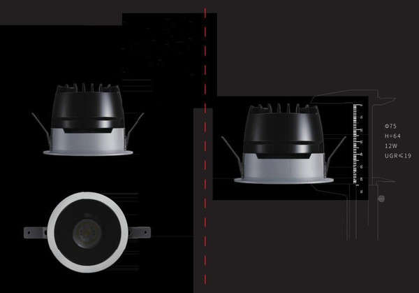 Изображение товара Точечный светильник MSR Missiler Anti-Glare Spotlight ZXS-RYAO-75