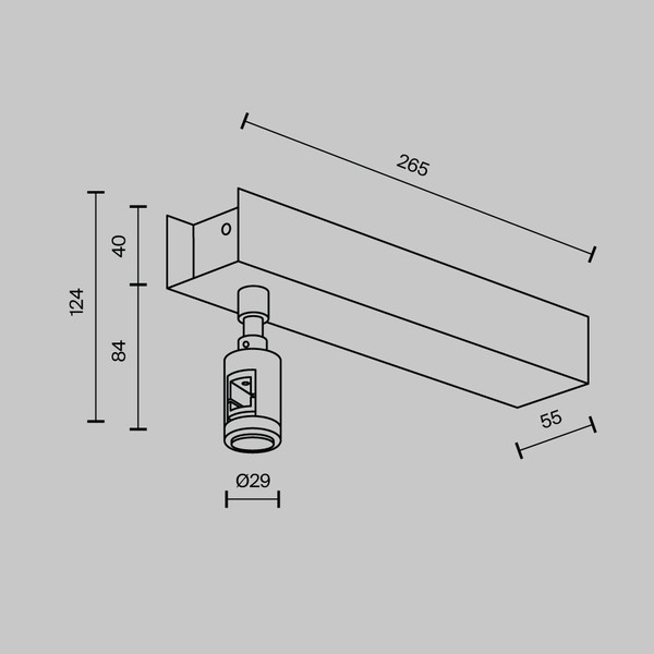 Изображение товара Крепление для трекового светильника Maytoni TRA156C-BB1-BS