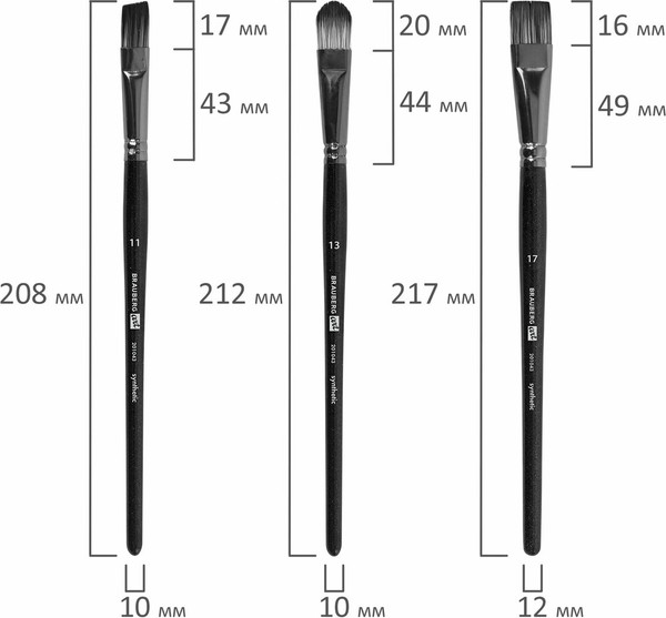 Изображение товара Набор кистей Brauberg Art Debut / 201043 (15шт)