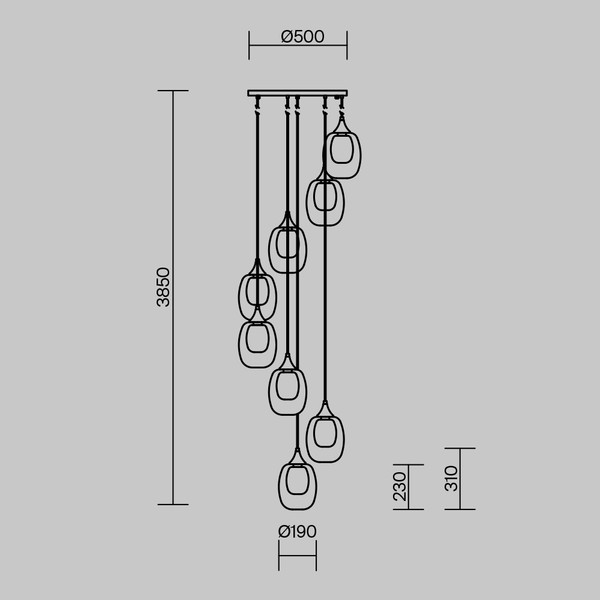 Изображение товара Люстра Maytoni Aura MOD016PL-08BS1