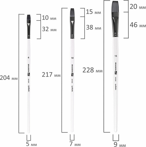 Изображение товара Набор кистей Brauberg Art Debut / 201050 (10шт)