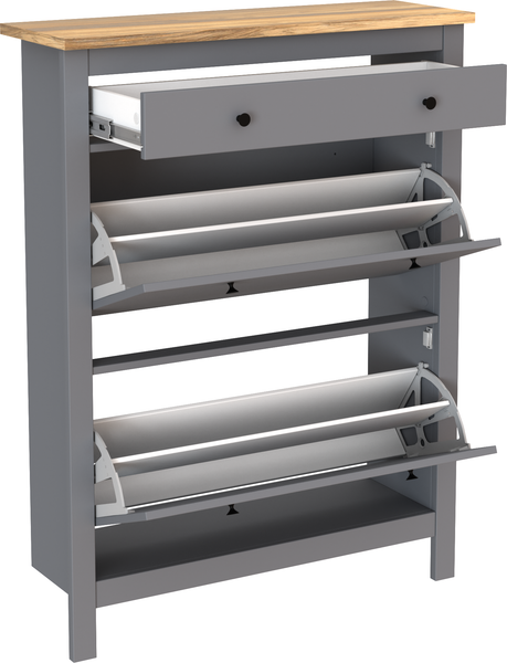 Изображение товара Тумба для обуви Mio Tesoro Сага 92x122 2.08.10.190.15 (серый/ясень)
