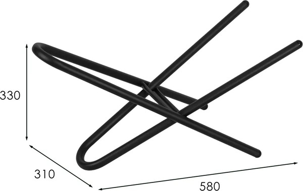 Изображение товара Дровница для камина Мебелик 2 (черный)
