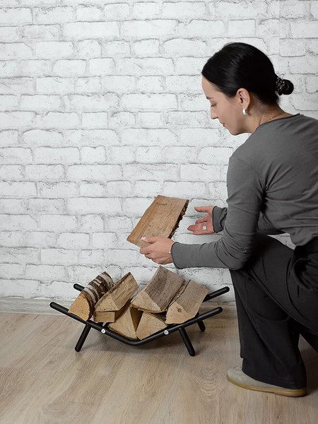 Изображение товара Дровница для камина Мебелик 3 (черный)