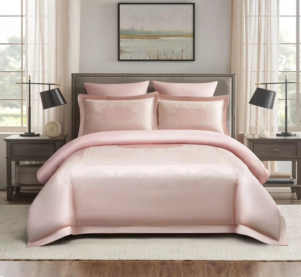 Изображение товара Комплект постельного белья Arya Noble Tencel Dentella 2сп / 8680943247858 (розовый)