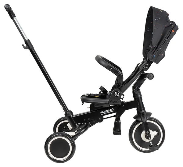 Изображение товара Трехколесный велосипед с ручкой Farfello 6699 (черный)