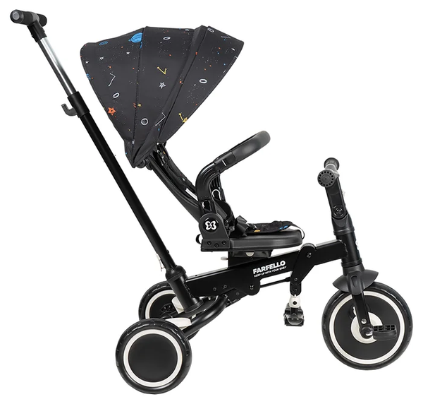 Изображение товара Трехколесный велосипед с ручкой Farfello 6699 (черный)