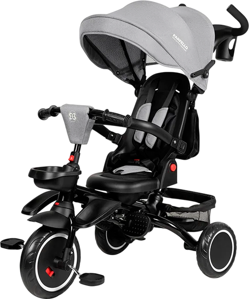 Изображение товара Трехколесный велосипед с ручкой Farfello 6800 (серый)