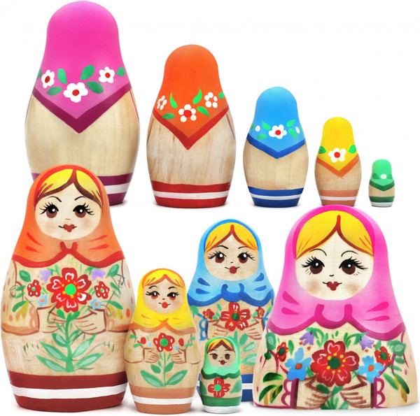 Изображение товара Матрешка сувенирная Брестская Фабрика Сувениров Традиционной цветочной росписью / 5047