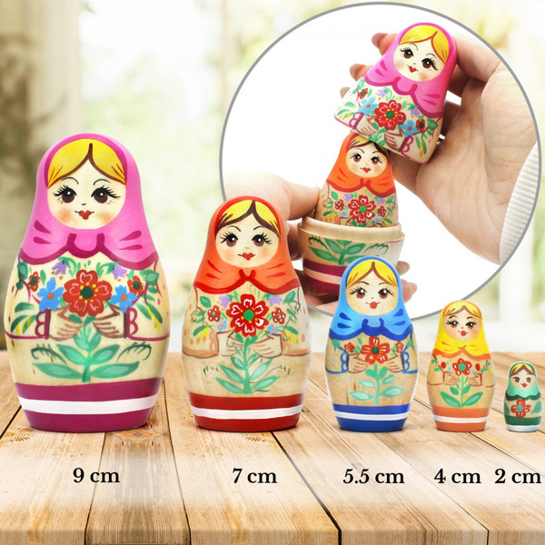 Изображение товара Матрешка сувенирная Брестская Фабрика Сувениров Традиционной цветочной росписью / 5047