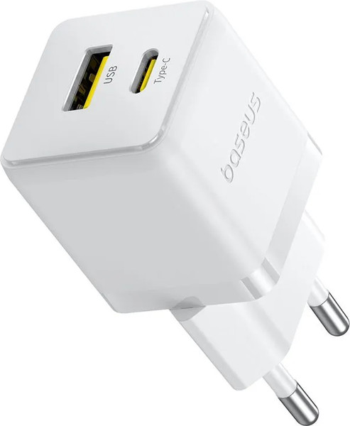 Изображение товара Адаптер питания сетевой Baseus Palm C+U 30W EU / P1011160A213-00 (белый)