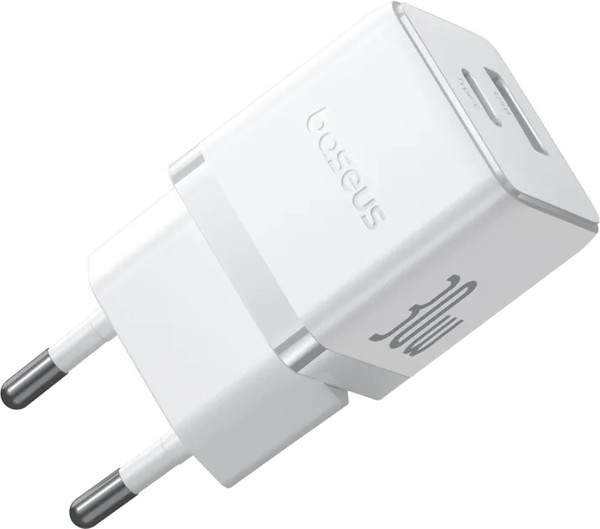 Изображение товара Адаптер питания сетевой Baseus Palm C+U 30W EU / P1011160A213-00 (белый)